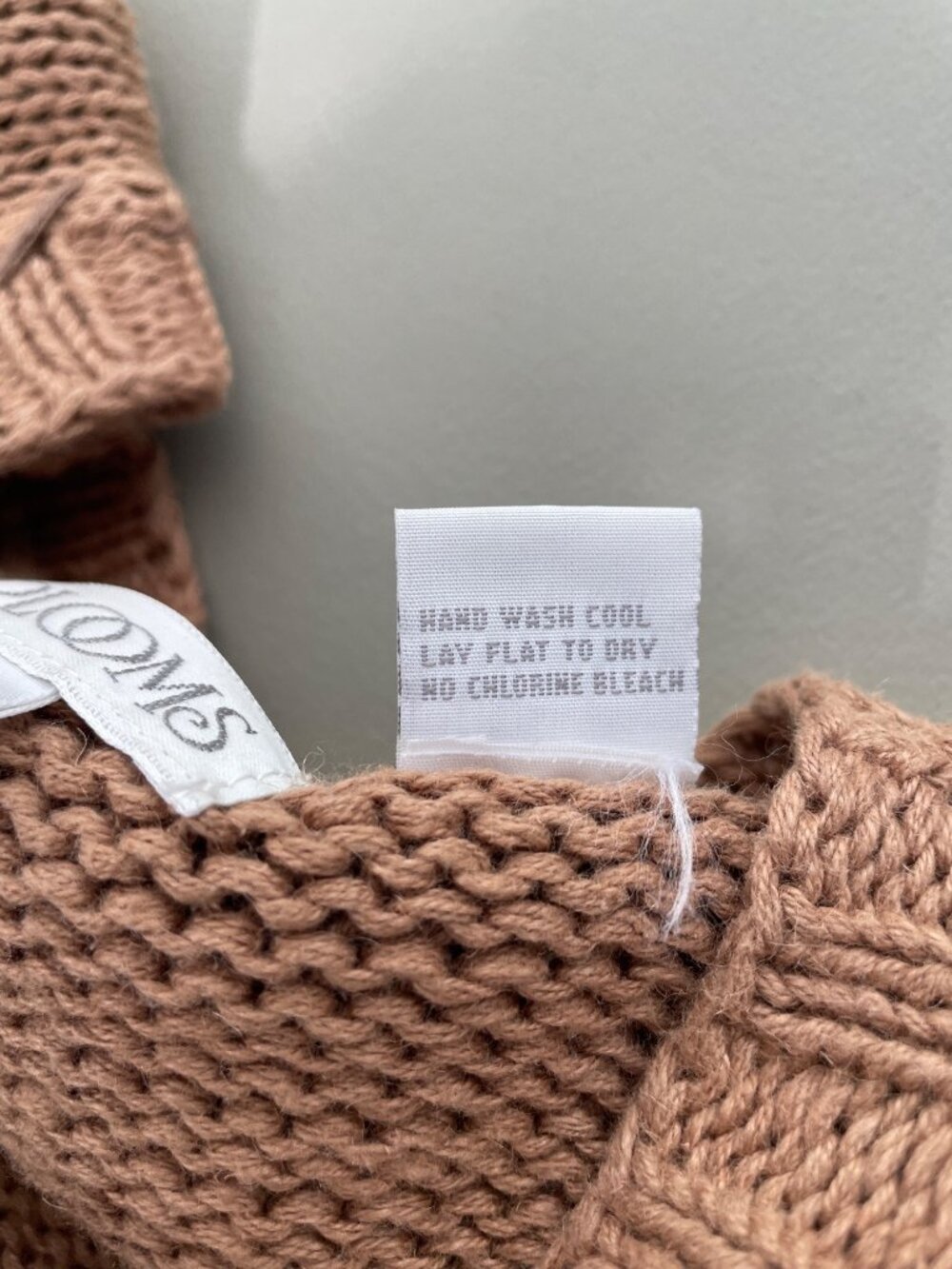Vintage Heirlooms Sweater Medium Handknit Floral Crewneck Brown Deadstock NEW - Picture 6 of 8
